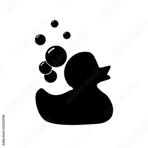 Rubber duck icon, logo on white background