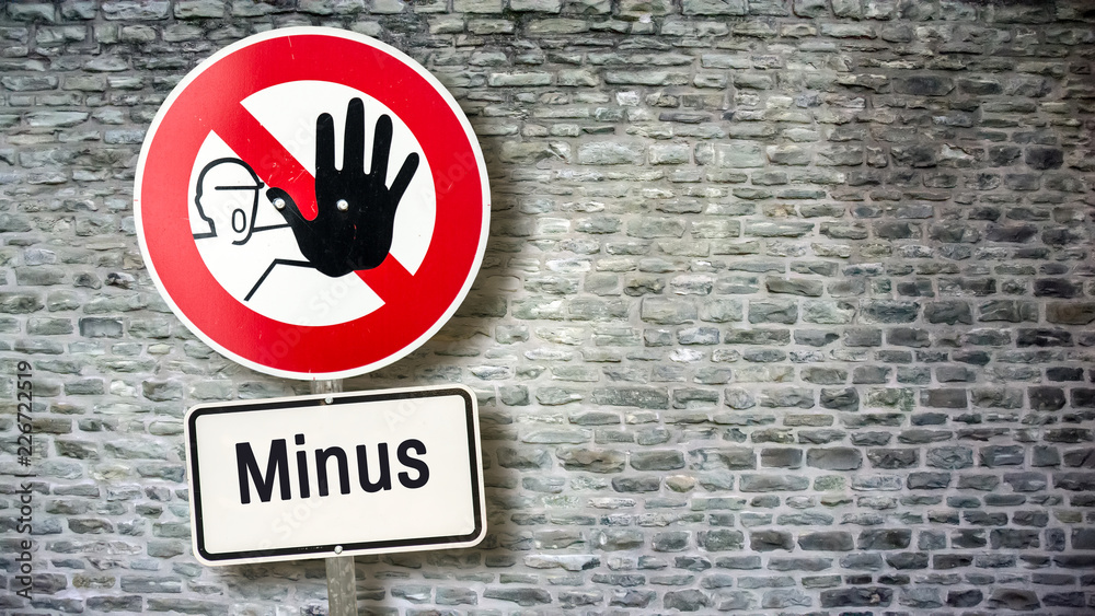 Schild 389 - Minus