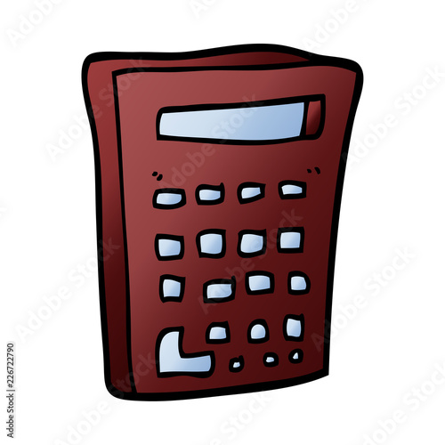 cartoon doodle calculator