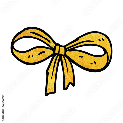 cartoon doodle tied bow