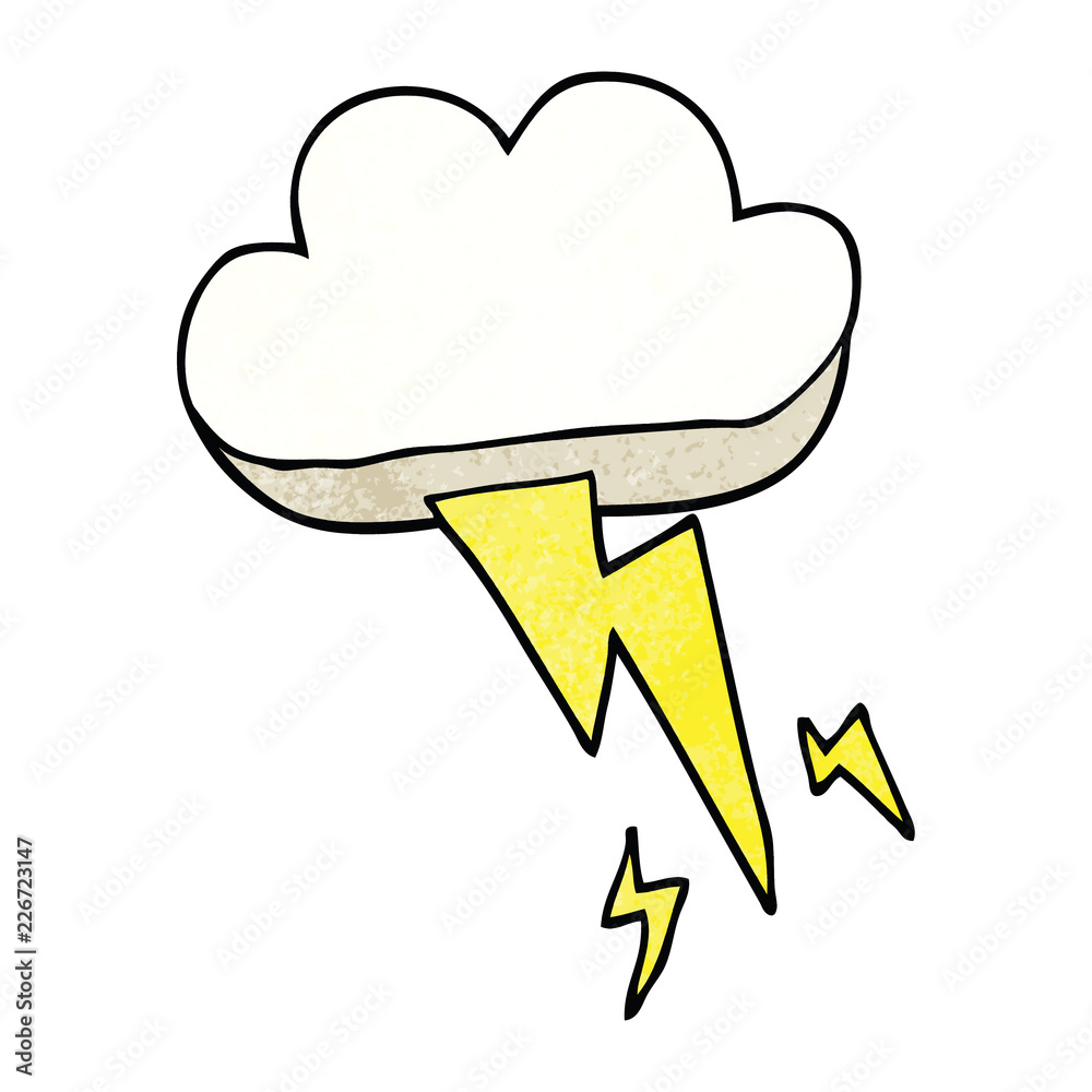 cartoon doodle thundercloud and lightning cartoon doodle thundercloud and lightning