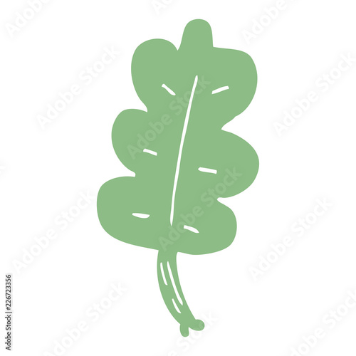cartoon doodle leaf