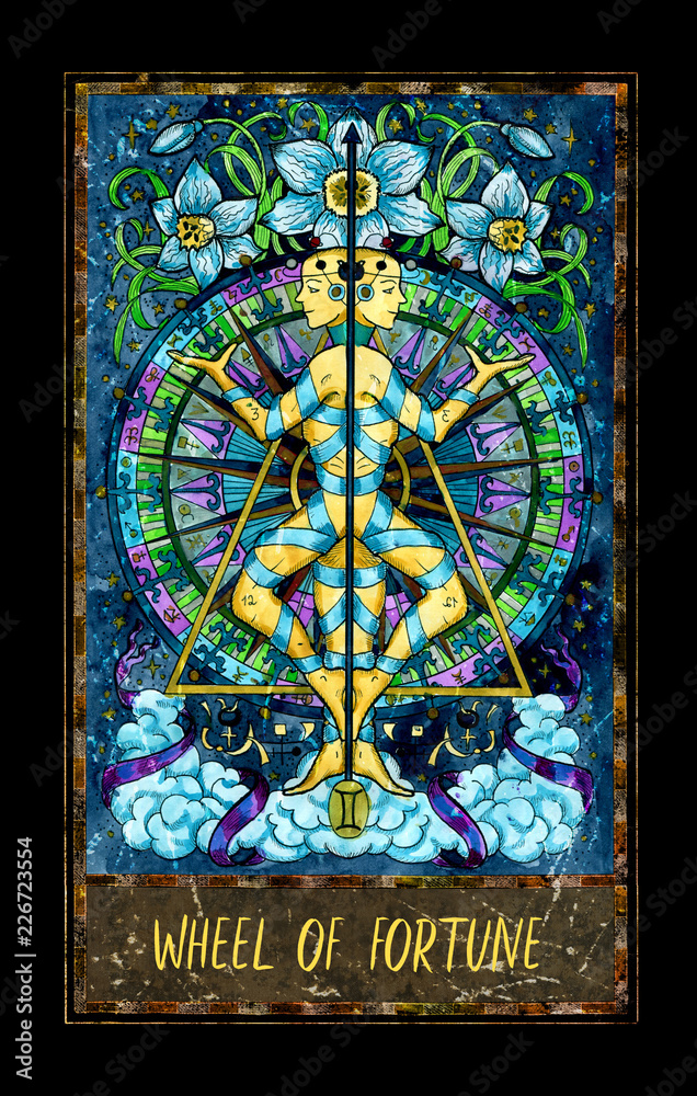 Wheel Of Fortune Major Arcana Tarot Card The Magic Gate Deck Fantasy Wheel Of Fortune Major Arcana Tarot Card The Magic Gate Deck Fantasy