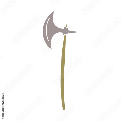 cartoon doodle medieval axe