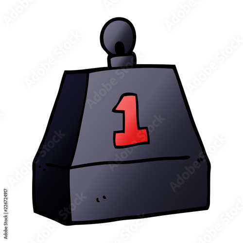 cartoon doodle one ton