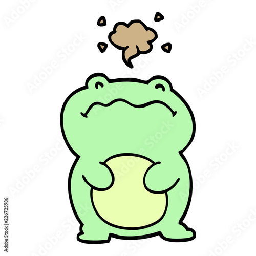 cartoon doodle frog