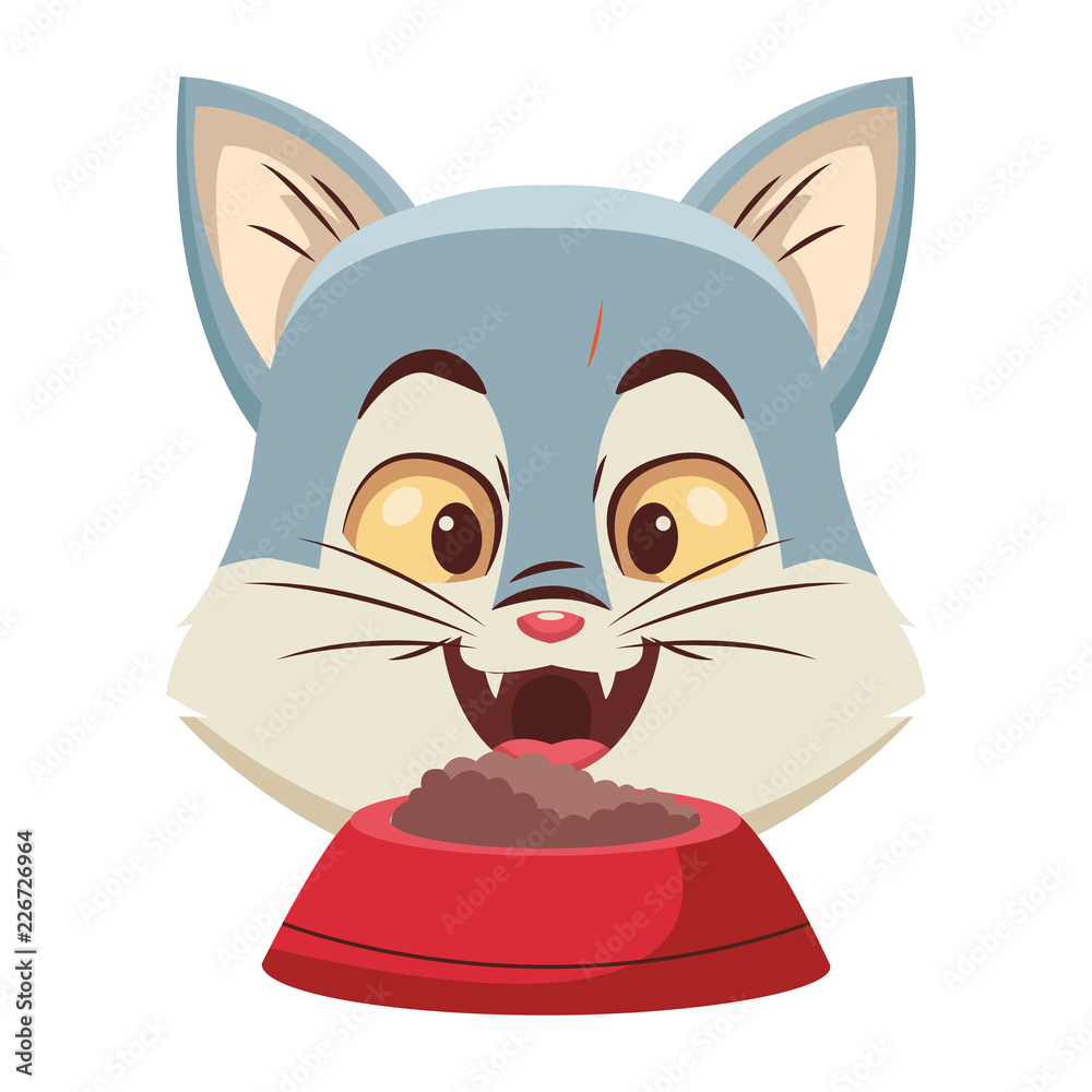 Obraz premium Cat eating food