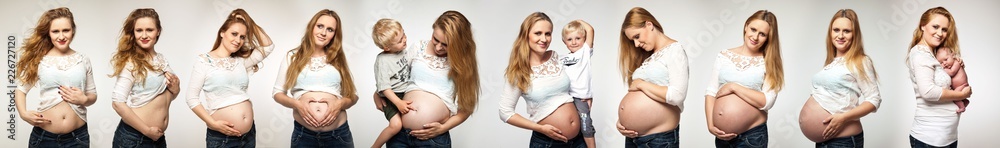 9 Monate schwanger - obrazy, fototapety, plakaty 