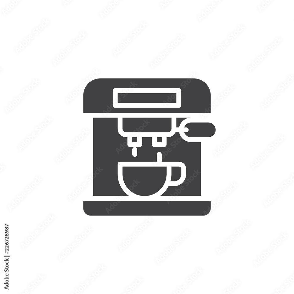 Coffee maker vector icon. filled flat sign for mobile concept and web design. Coffee machine simple solid icon. Symbol, logo illustration. Pixel perfect vector graphics Coffee maker vector icon. filled flat sign for mobile concept and web design. Coffee machine simple solid icon. Symbol, logo illustration. Pixel perfect vector graphics