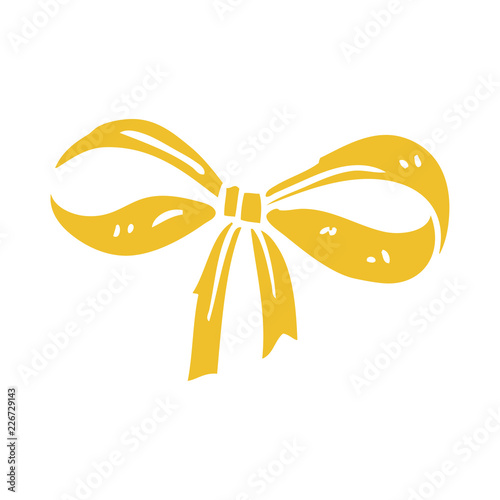 cartoon doodle tied bow