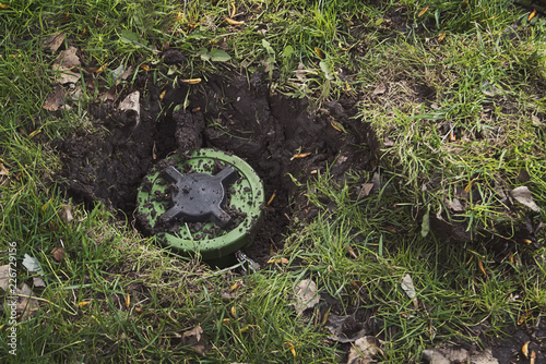 Tableau sur toile Anti-personnel mine in the ground