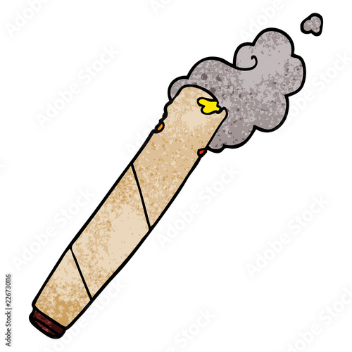 cartoon doodle rolled cigarette