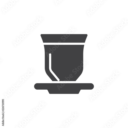 Coffee cup vector icon. filled flat sign for mobile concept and web design. Tea mug simple solid icon. Symbol, logo illustration. Pixel perfect vector graphics