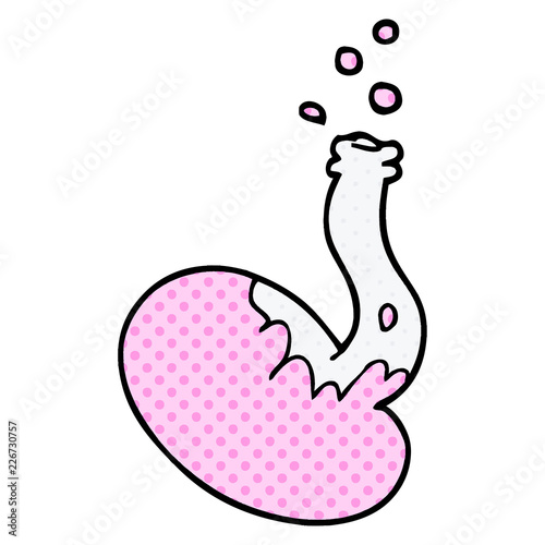 cartoon doodle chemical reaction