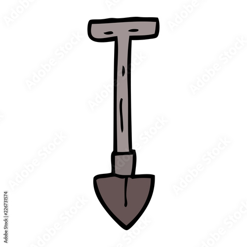 cartoon doodle spade