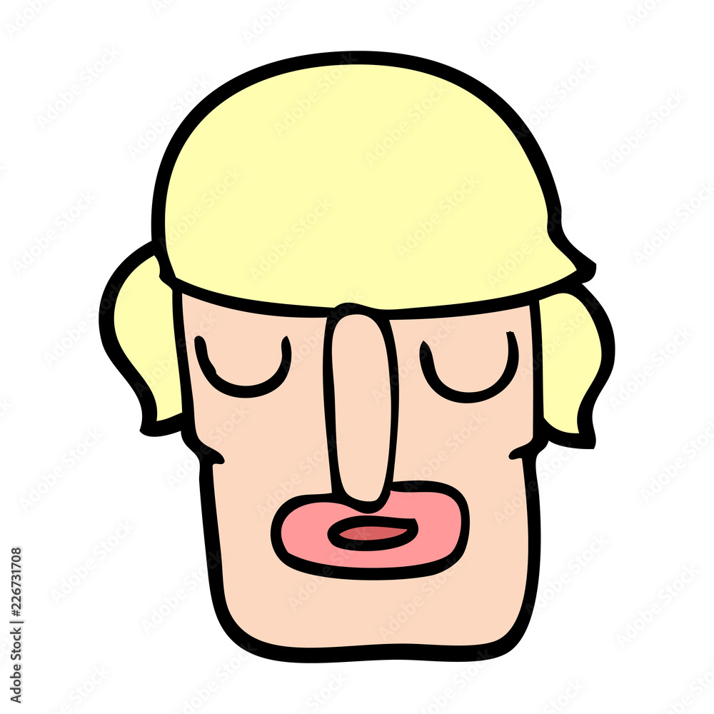 cartoon doodle male face