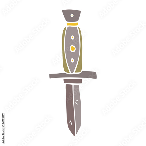 cartoon doodle tattoo dagger symbol