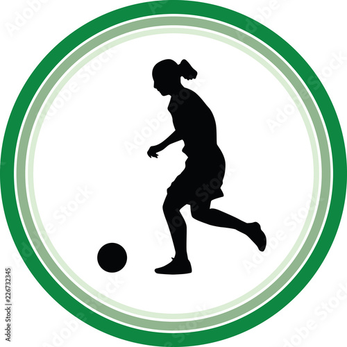 woman play soccer