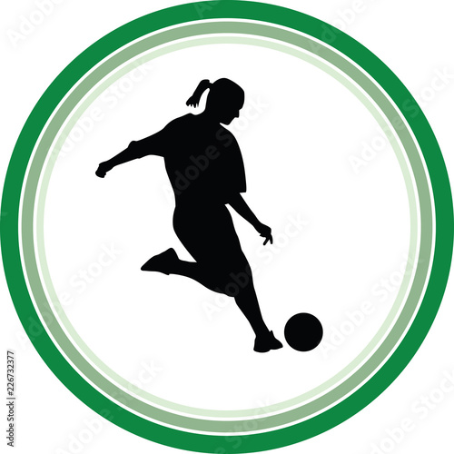woman play soccer