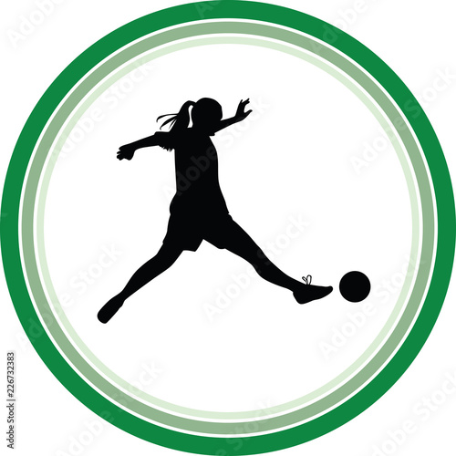 woman play soccer