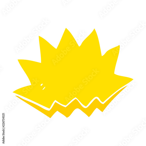 flat color illustration of a cartoon explosion decorative symbol