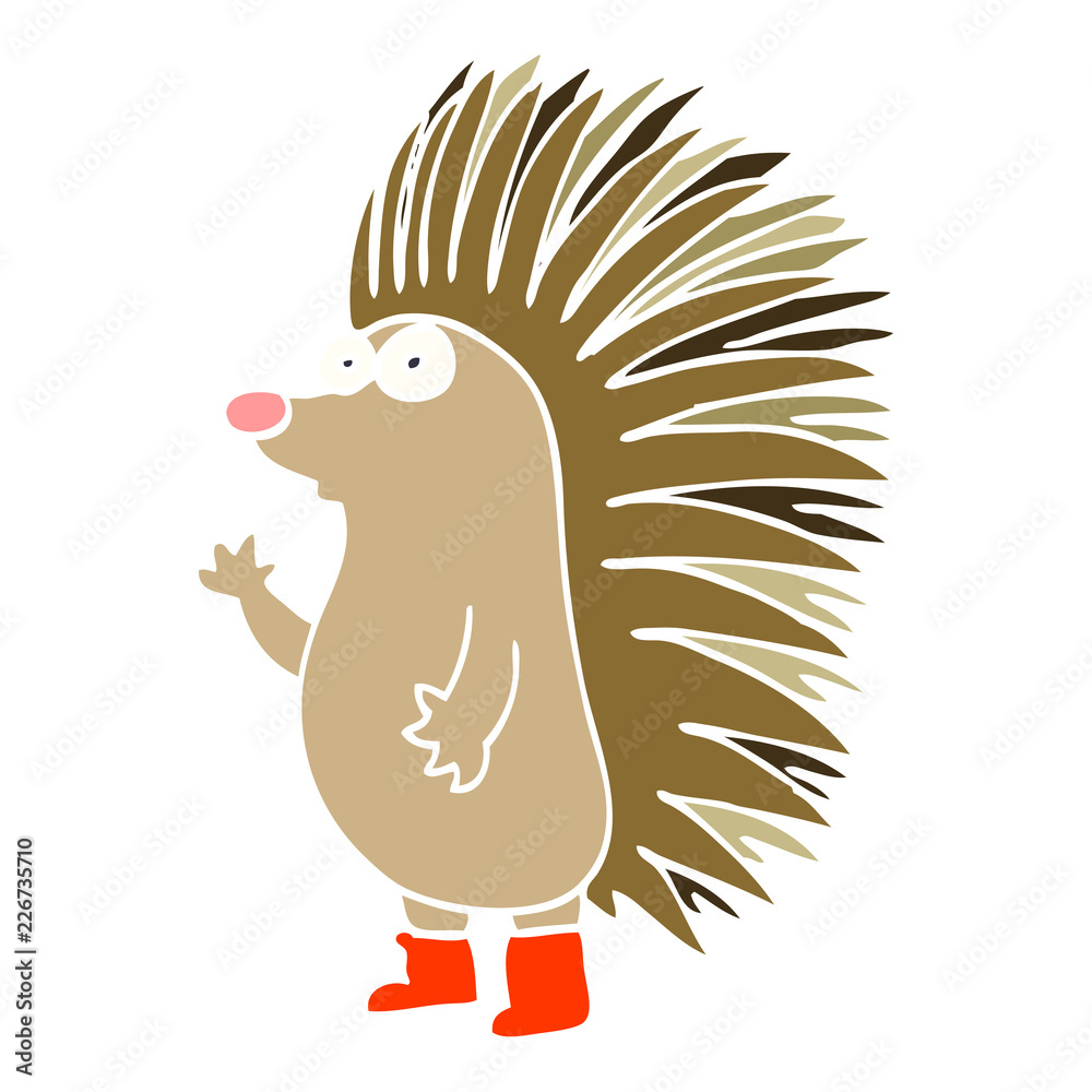 Fototapeta premium cartoon doodle spiky hedgehog