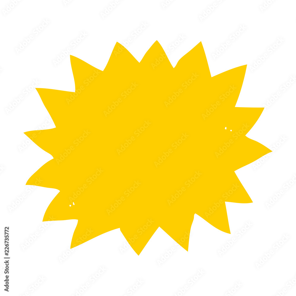 flat color illustration of a cartoon explosion flat color illustration of a cartoon explosion