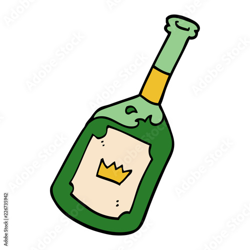 cartoon doodle alcoholic drink