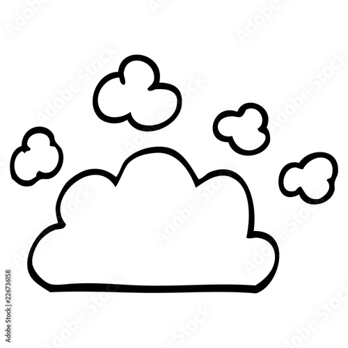 line drawing cartoon weather cloud