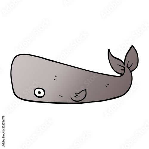 cartoon doodle whale