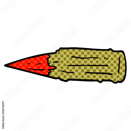 cartoon doodle bloody vampire stake