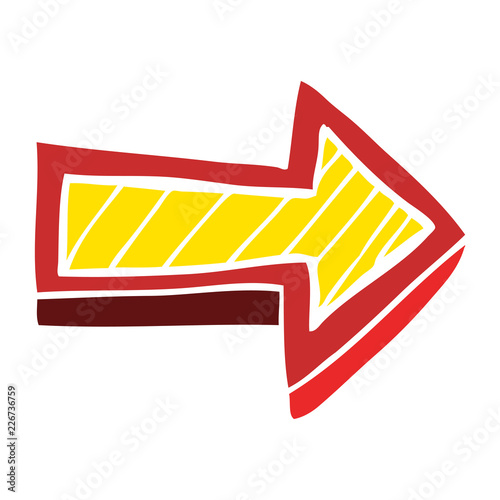 cartoon doodle directing arrow