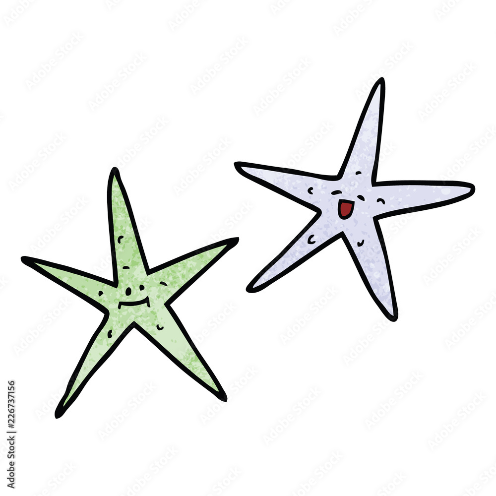 cartoon doodle star fish cartoon doodle star fish