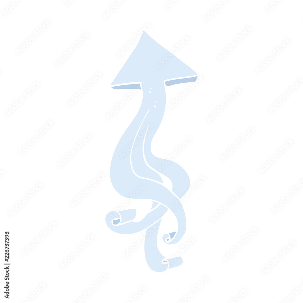 flat color illustration of a cartoon arrow flat color illustration of a cartoon arrow