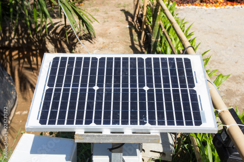 solar panel in the garden
