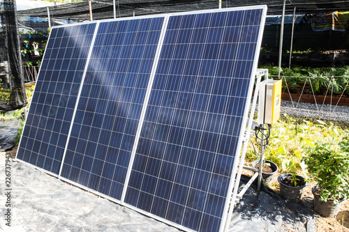 Obraz na płótnie solar panel in the garden w salonie