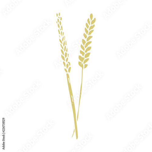 flat color illustration of a cartoon corn