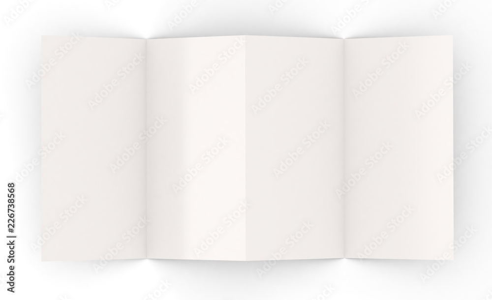 four pages leaflet top view four pages leaflet top view