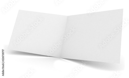 blank open brochure bifold mockup