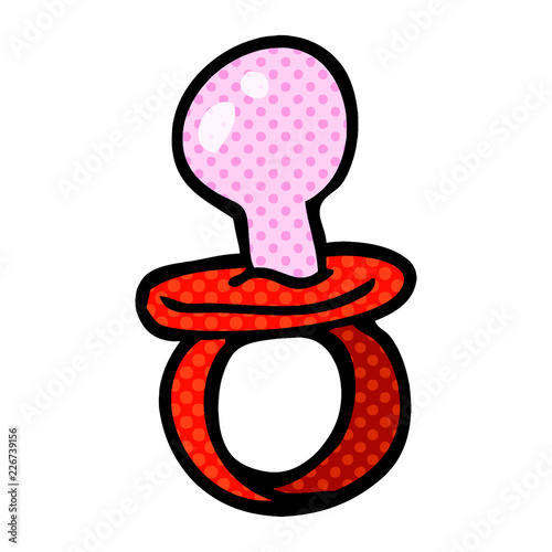 cartoon doodle baby pacifier