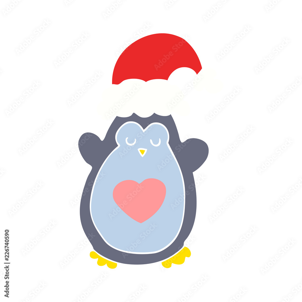 Obraz premium cute christmas penguin