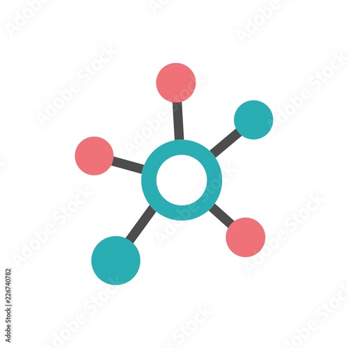 Nanotechnology. Template design of logo. Vector illustration.