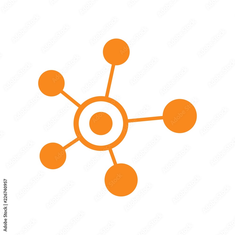 molecule, icon, vector illustration