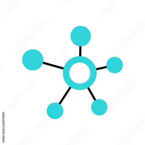 molecule, icon, vector illustration