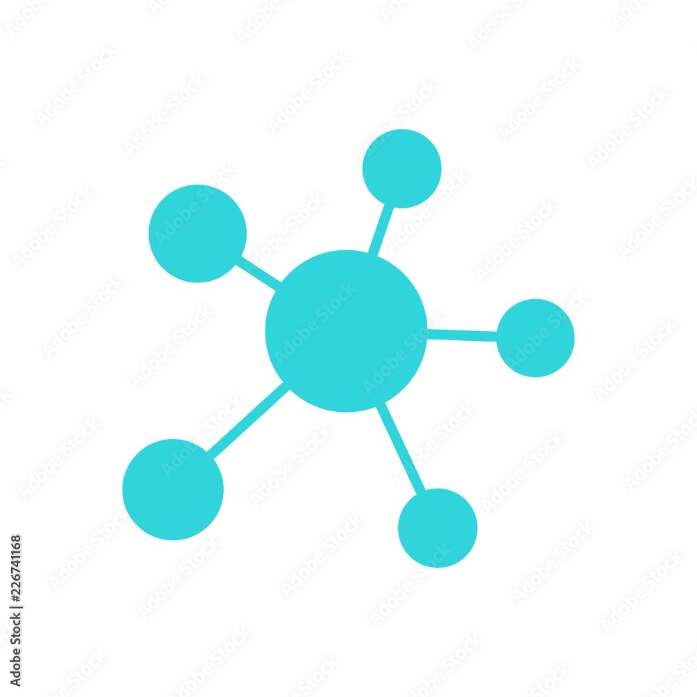 Molecule icon vector, solid illustration Molecule icon vector, solid illustration