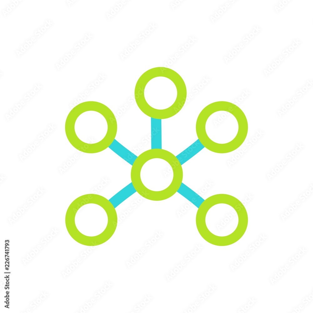 Chemical and physical atoms molecules template icon Chemical and physical atoms molecules template icon