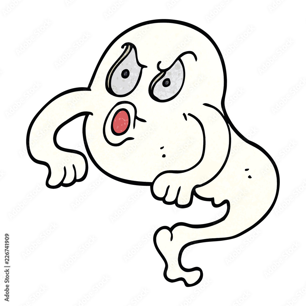 Fototapeta premium cartoon doodle angry ghost