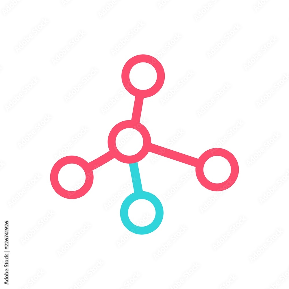 Technology abstract dot connection cross vector logo icon Technology abstract dot connection cross vector logo icon