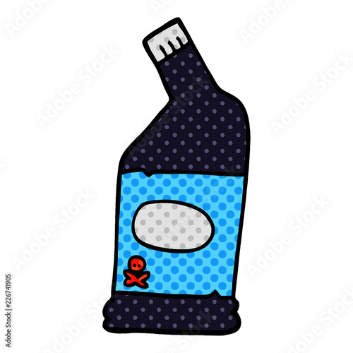 cartoon doodle bleach cleaner