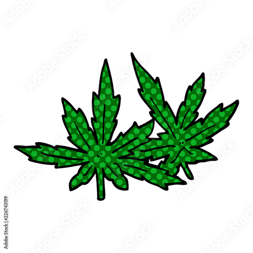 cartoon doodle marijuana leaves